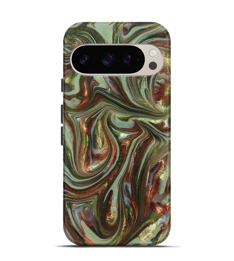 Pixel 9 ResinArt Live Edge Phone Case - Alvaro (Green, 820889)