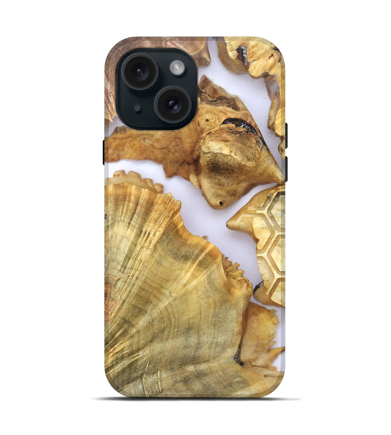 iPhone 15 Wood Live Edge Phone Case - Anakin (Clear, 820890)