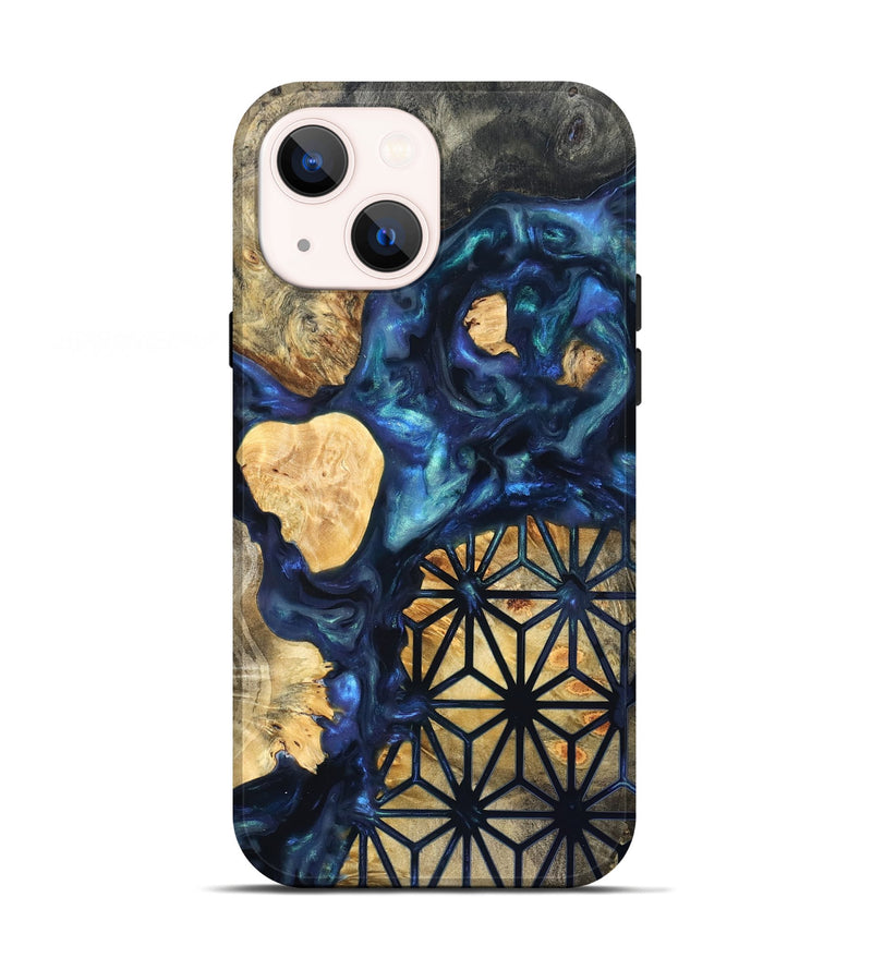 iPhone 13 Wood Live Edge Phone Case - Bettie (Neon, 820891)