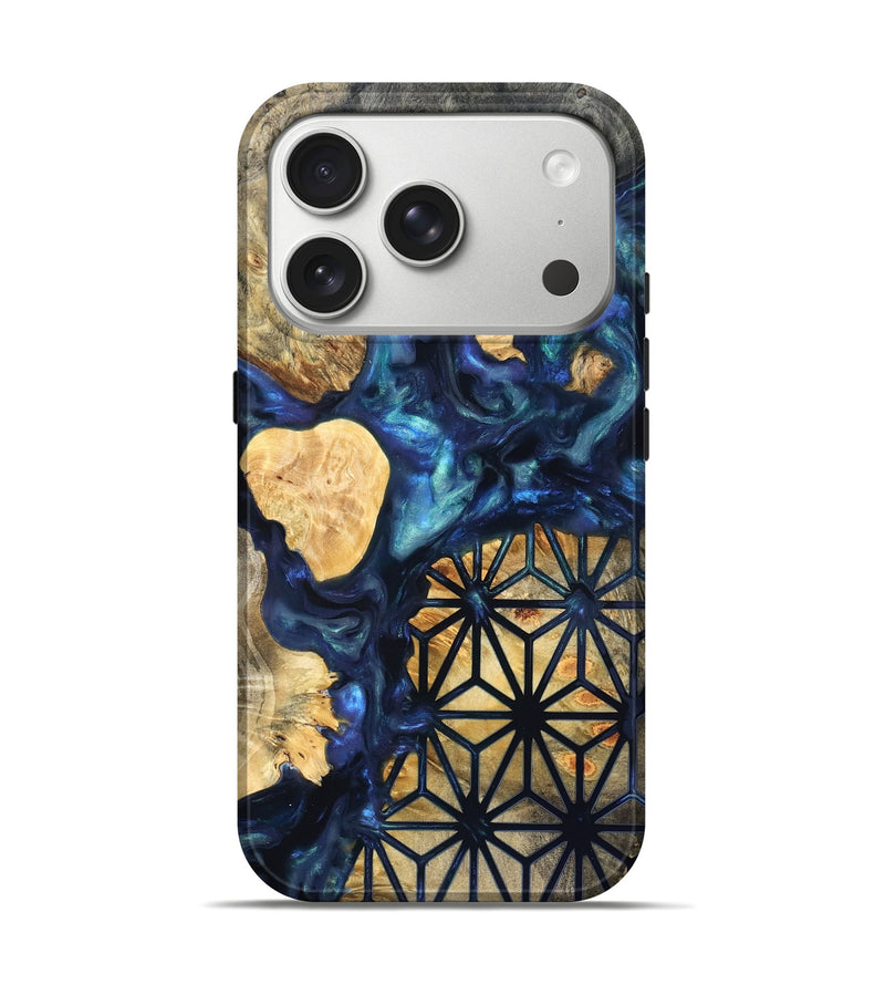 iPhone 17 Pro Wood Live Edge Phone Case - Bettie (Neon, 820891)