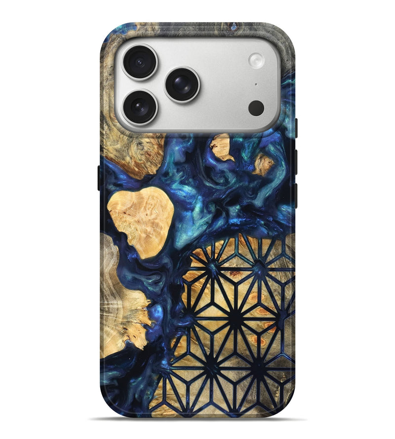 iPhone 17 Pro Max Wood Live Edge Phone Case - Bettie (Neon, 820891)