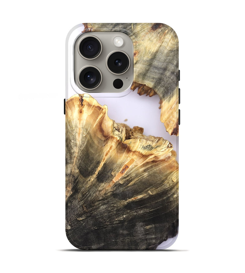 iPhone 16 Pro Wood Live Edge Phone Case - Dena (Clear, 820894)