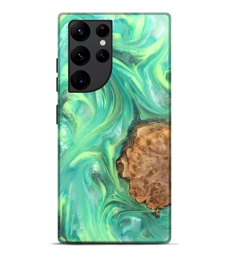 Galaxy S22 Ultra Wood Live Edge Phone Case - Dorotha (Neon, 820897)