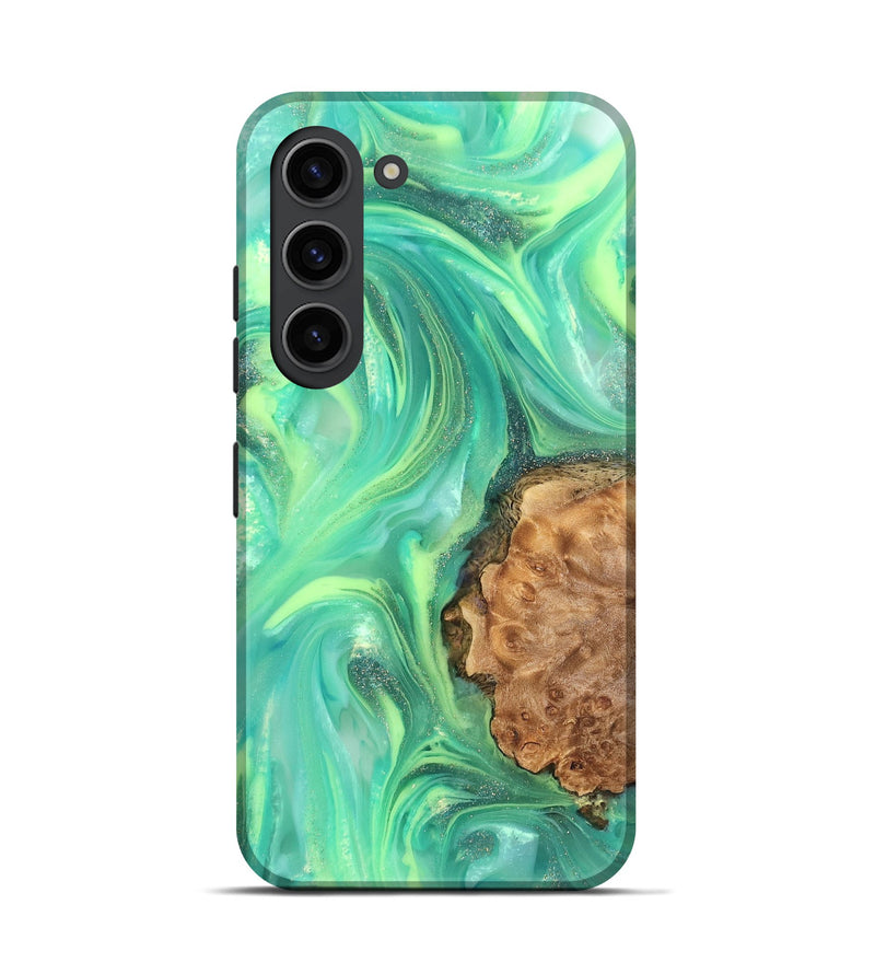 Galaxy S23 Wood Live Edge Phone Case - Dorotha (Neon, 820897)