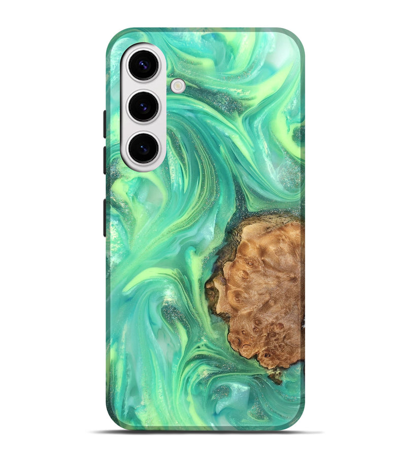 Galaxy S25 Plus Wood Live Edge Phone Case - Dorotha (Neon, 820897)