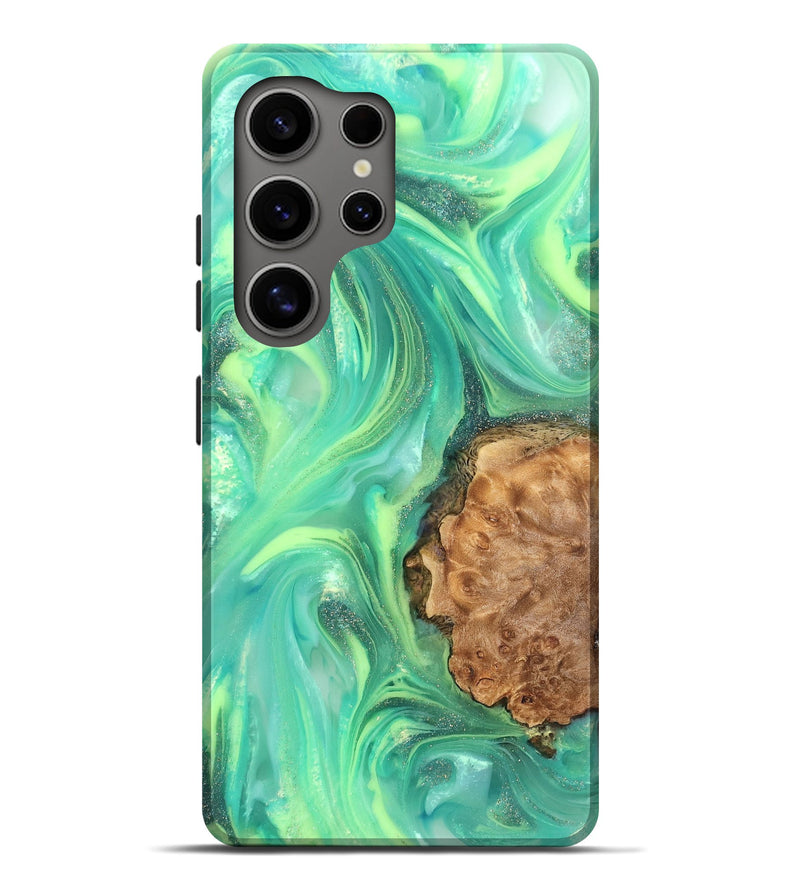 Galaxy S25 Ultra Wood Live Edge Phone Case - Dorotha (Neon, 820897)