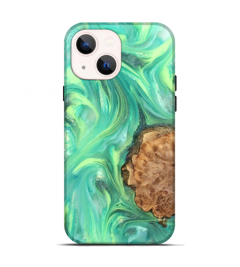 iPhone 13 Wood Live Edge Phone Case - Dorotha (Neon, 820897)