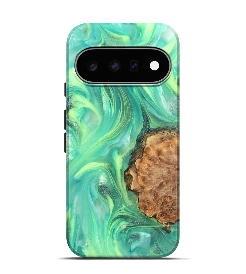 Pixel 11 Pro Wood Live Edge Phone Case - Dorotha (Neon, 820897)