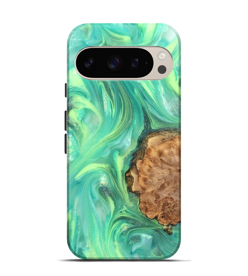 Pixel 9 Wood Live Edge Phone Case - Dorotha (Neon, 820897)