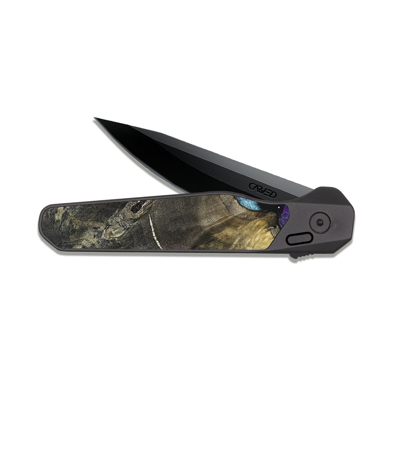 EDC Dark Slate Wood Pocket Knife - Elinor (Cosmos, 820906)