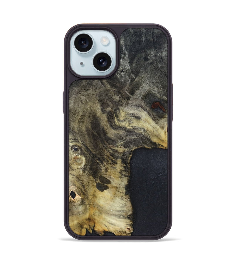 iPhone 15 Wood Phone Case - Kiera (Wood Burl, 820923)
