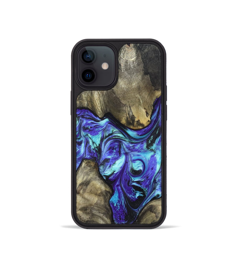 iPhone 12 mini Wood Phone Case - Aziel (Purple, 820961)