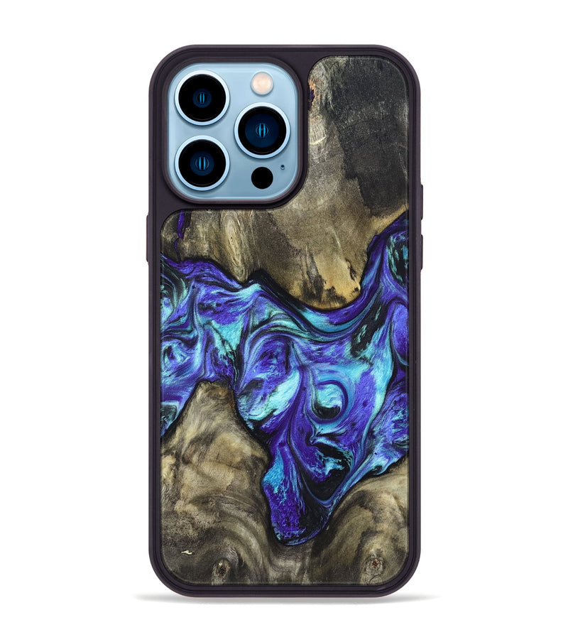 iPhone 14 Pro Max Wood Phone Case - Aziel (Purple, 820961)