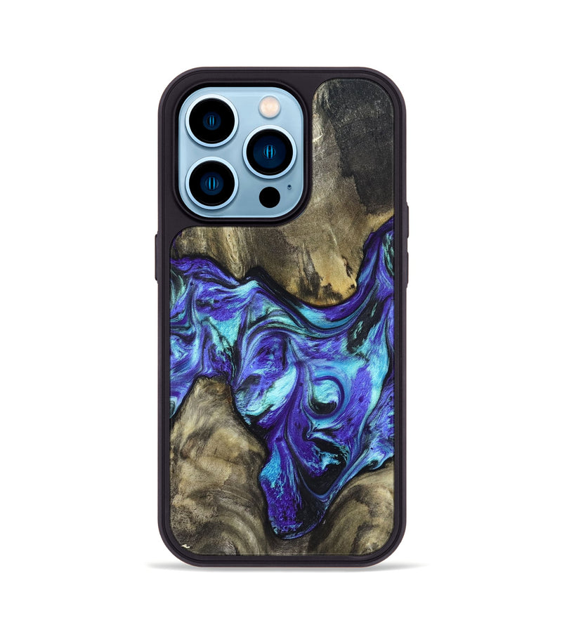 iPhone 14 Pro Wood Phone Case - Aziel (Purple, 820961)