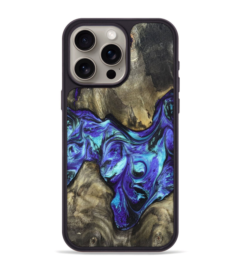 iPhone 15 Pro Max Wood Phone Case - Aziel (Purple, 820961)