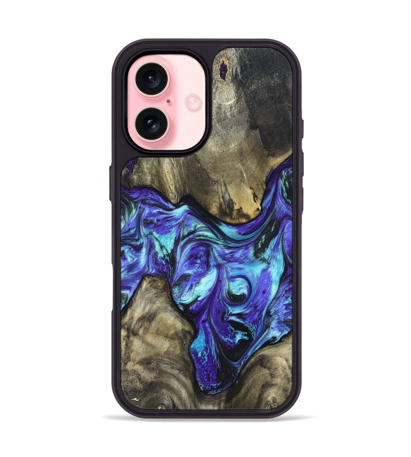 iPhone 16 Wood Phone Case - Aziel (Purple, 820961)