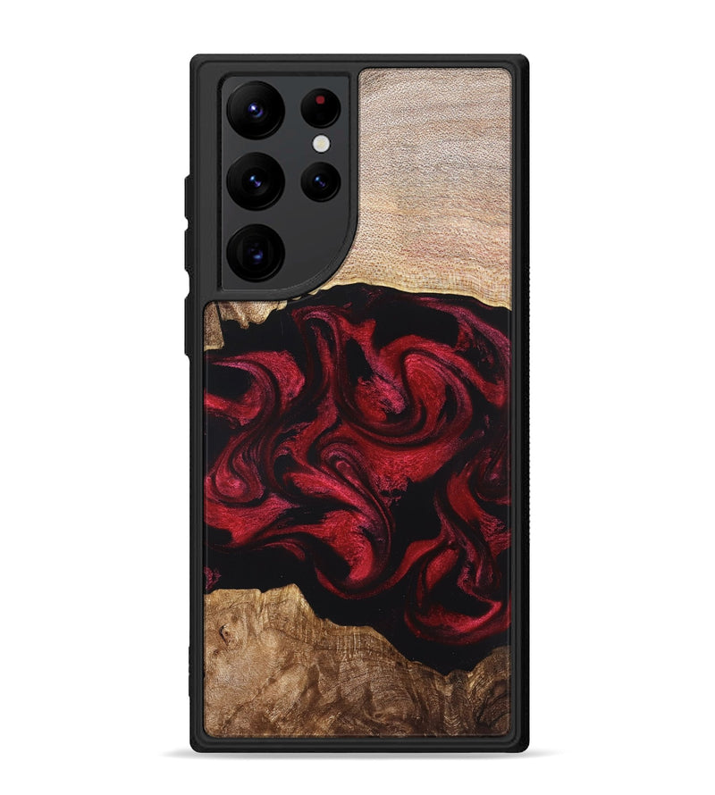 Galaxy S22 Ultra Wood Phone Case - Ximena (Red, 820966)