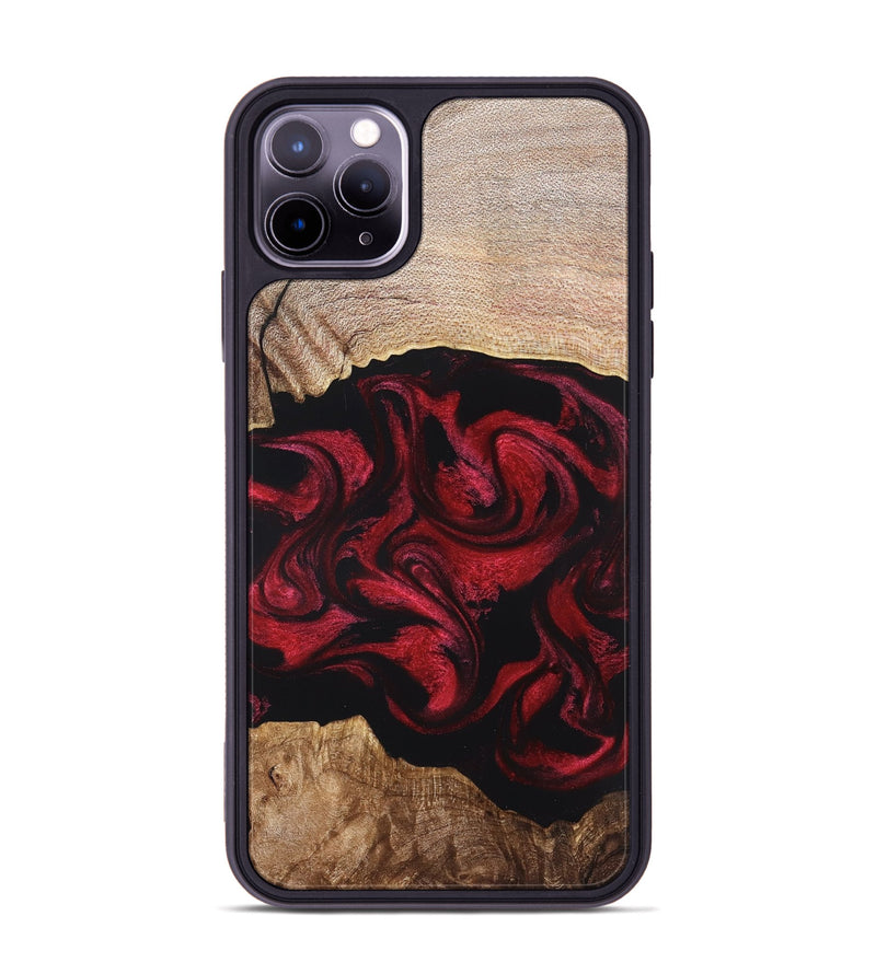 iPhone 11 Pro Max Wood Phone Case - Ximena (Red, 820966)