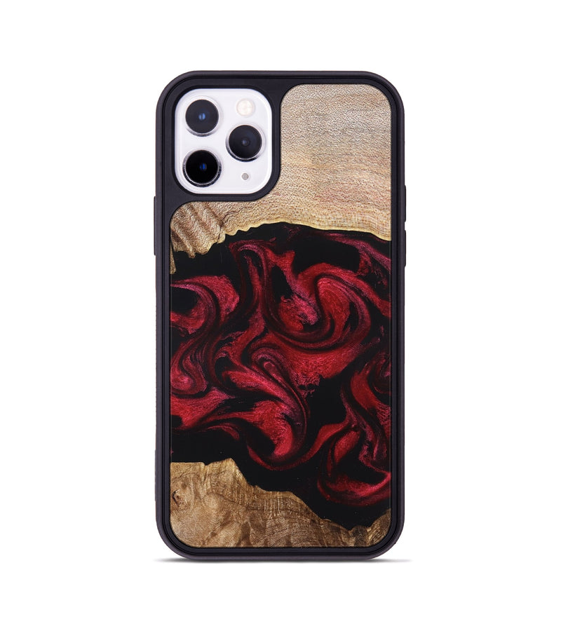 iPhone 11 Pro Wood Phone Case - Ximena (Red, 820966)