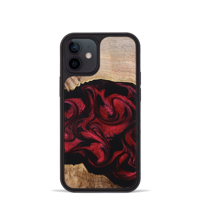 iPhone 12 mini Wood Phone Case - Ximena (Red, 820966)