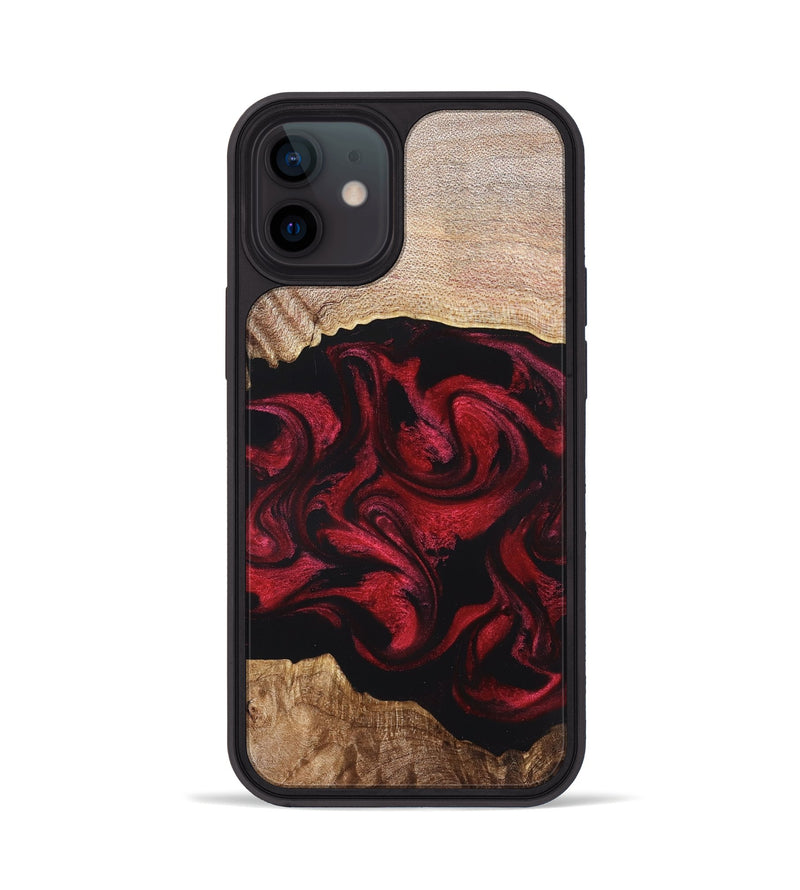 iPhone 12 Wood Phone Case - Ximena (Red, 820966)