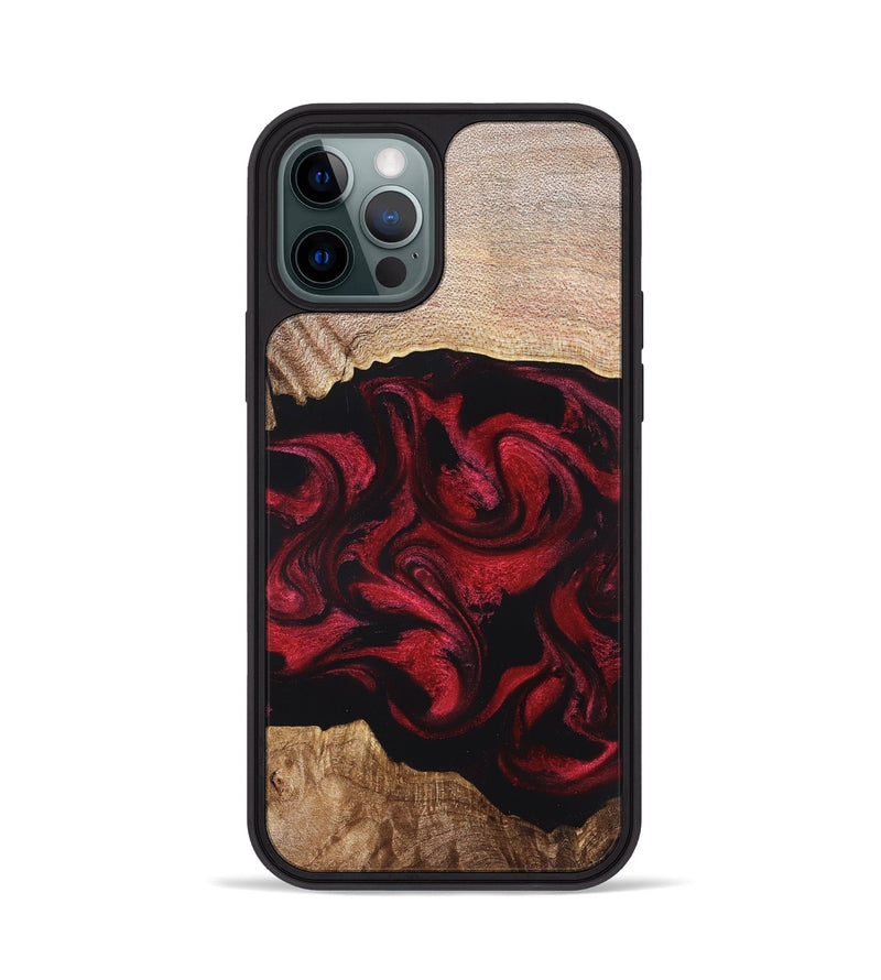 iPhone 12 Pro Wood Phone Case - Ximena (Red, 820966)