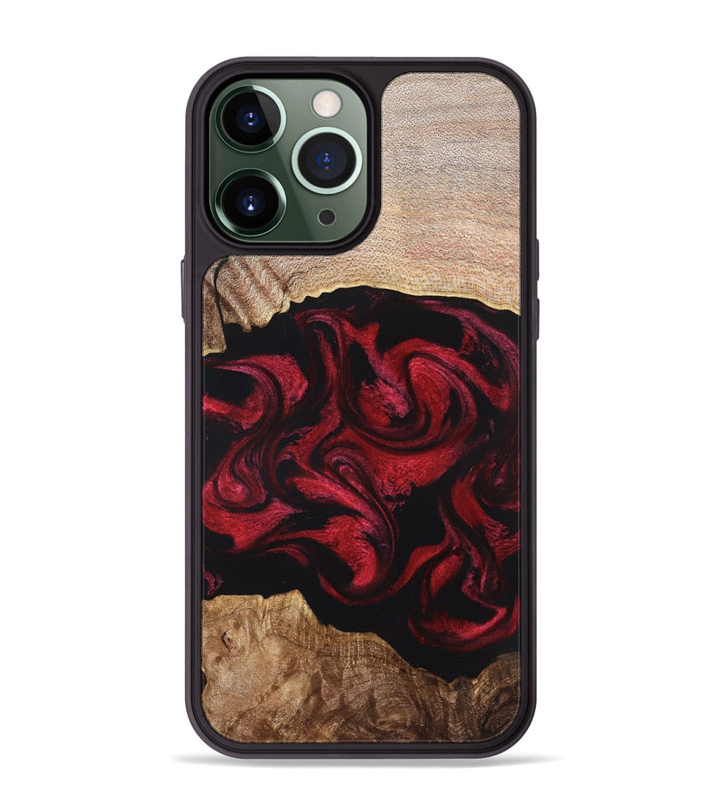 iPhone 13 Pro Max Wood Phone Case - Ximena (Red, 820966)