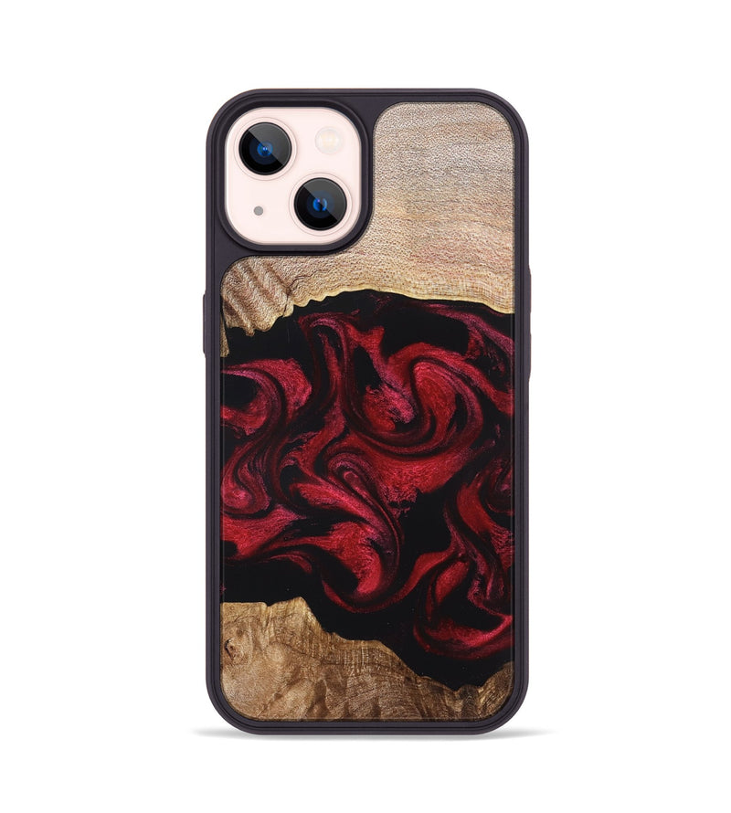 iPhone 14 Wood Phone Case - Ximena (Red, 820966)