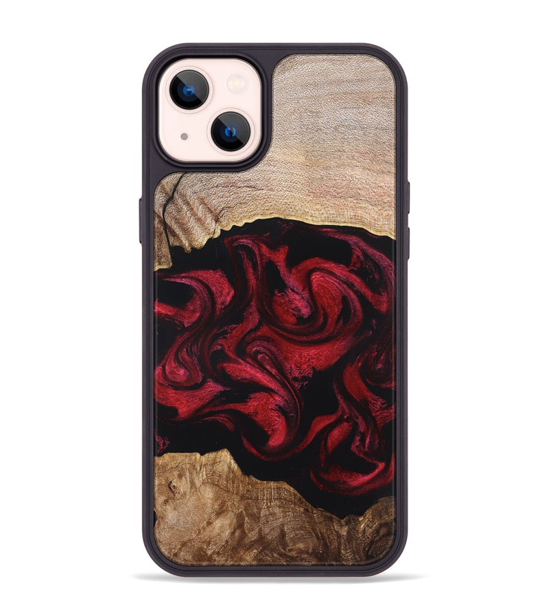 iPhone 14 Plus Wood Phone Case - Ximena (Red, 820966)