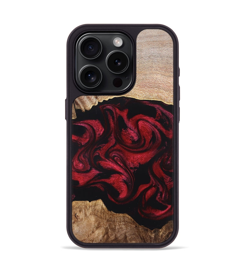 iPhone 15 Pro Wood Phone Case - Ximena (Red, 820966)