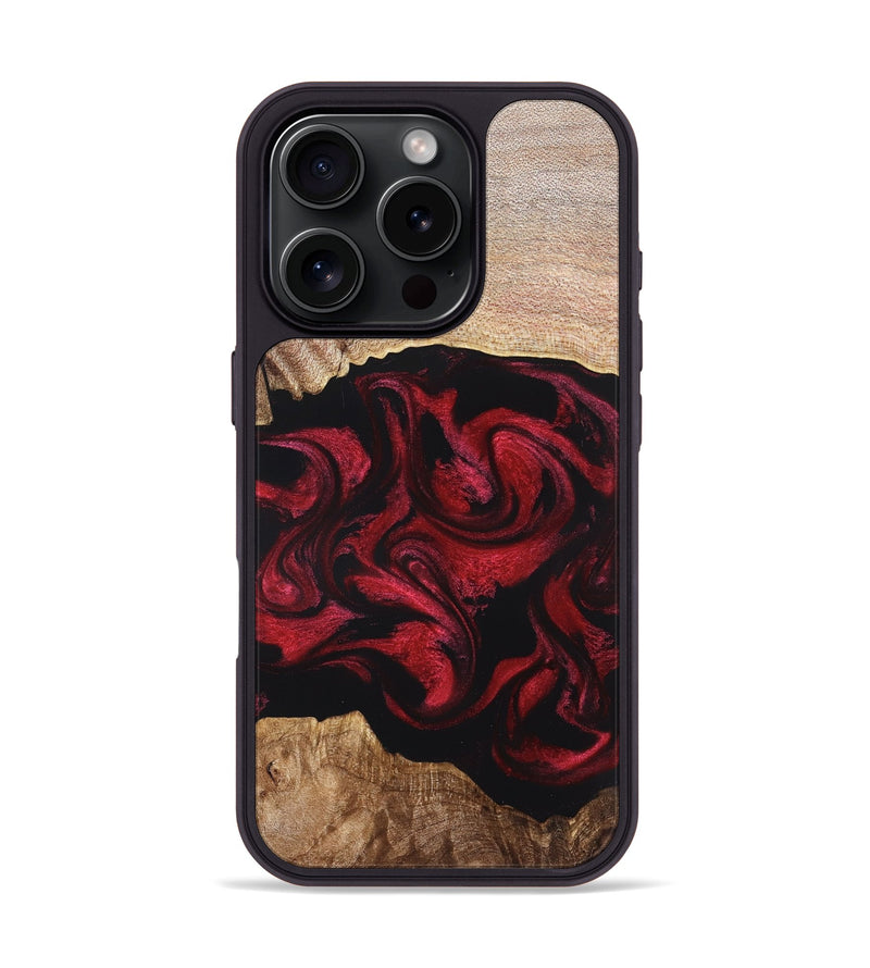 iPhone 16 Pro Wood Phone Case - Ximena (Red, 820966)