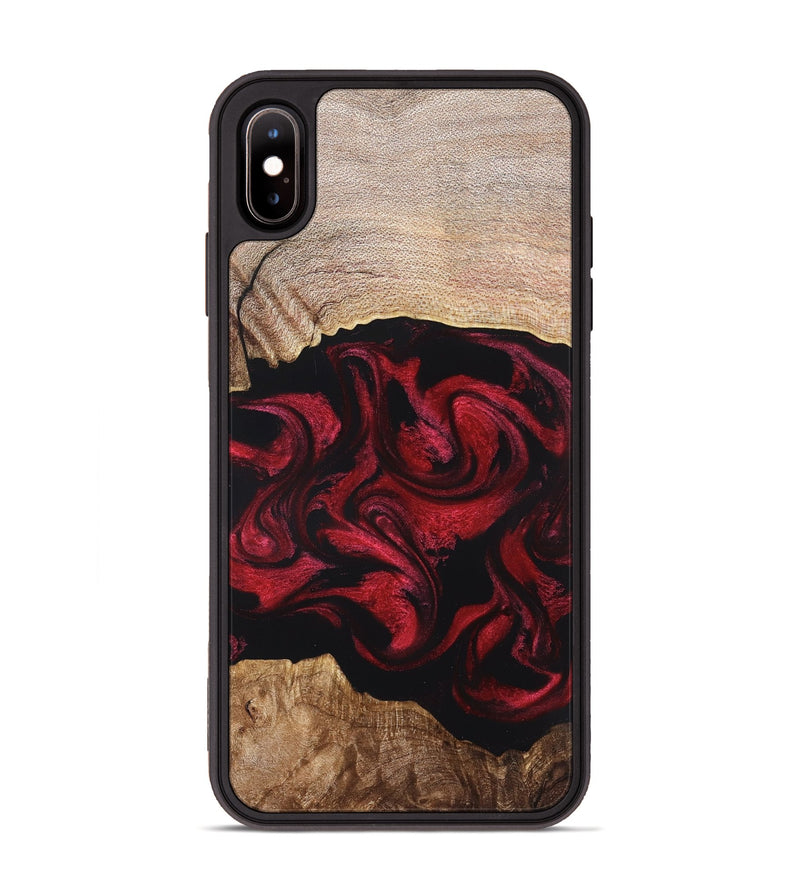 iPhone Xs Max Wood Phone Case - Ximena (Red, 820966)