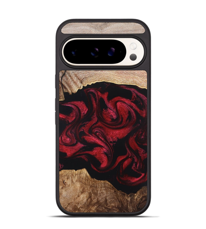 Pixel 9 Wood Phone Case - Ximena (Red, 820966)
