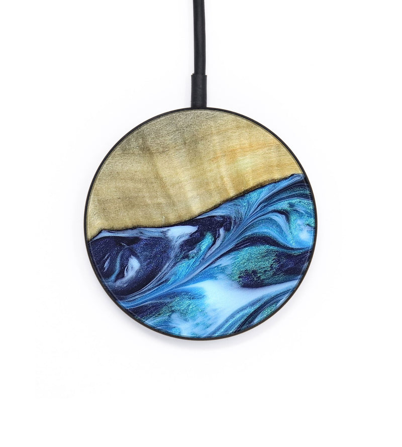Circle Wood Wireless Charger - Melodie (Blue, 820984)