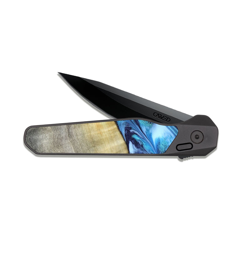 EDC Dark Slate Wood Pocket Knife - Melodie (Blue, 820984)