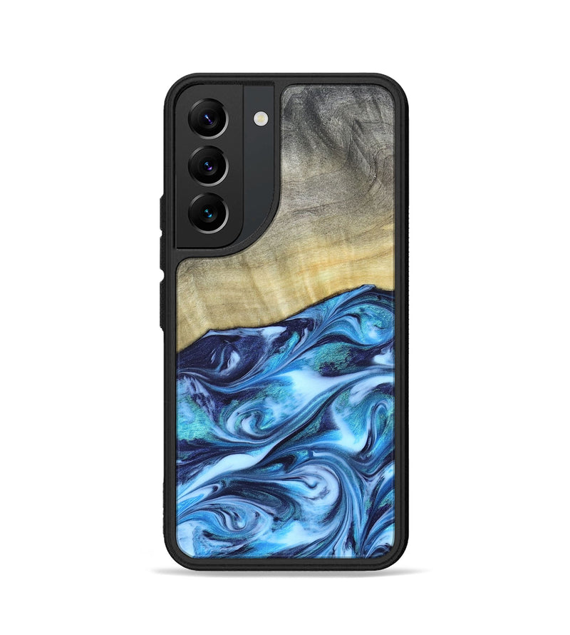 Galaxy S22 Wood Phone Case - Melodie (Blue, 820984)