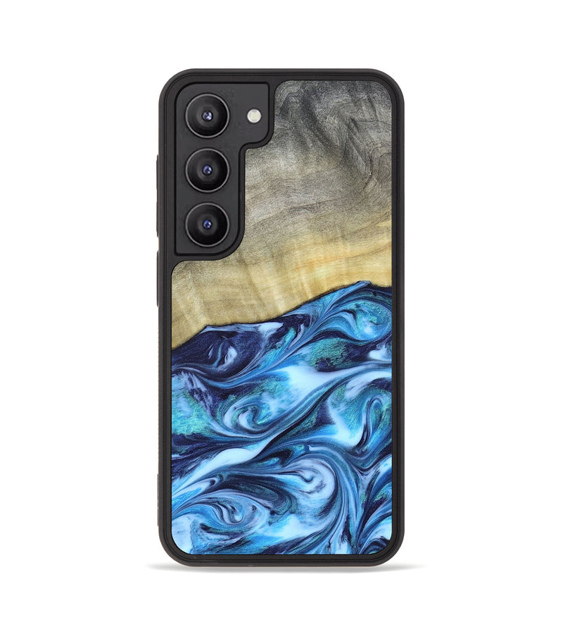 Galaxy S23 Wood Phone Case - Melodie (Blue, 820984)