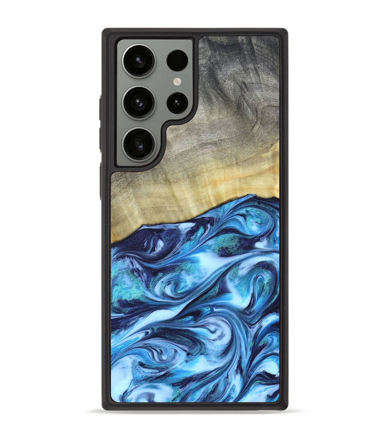 Galaxy S23 Ultra Wood Phone Case - Melodie (Blue, 820984)