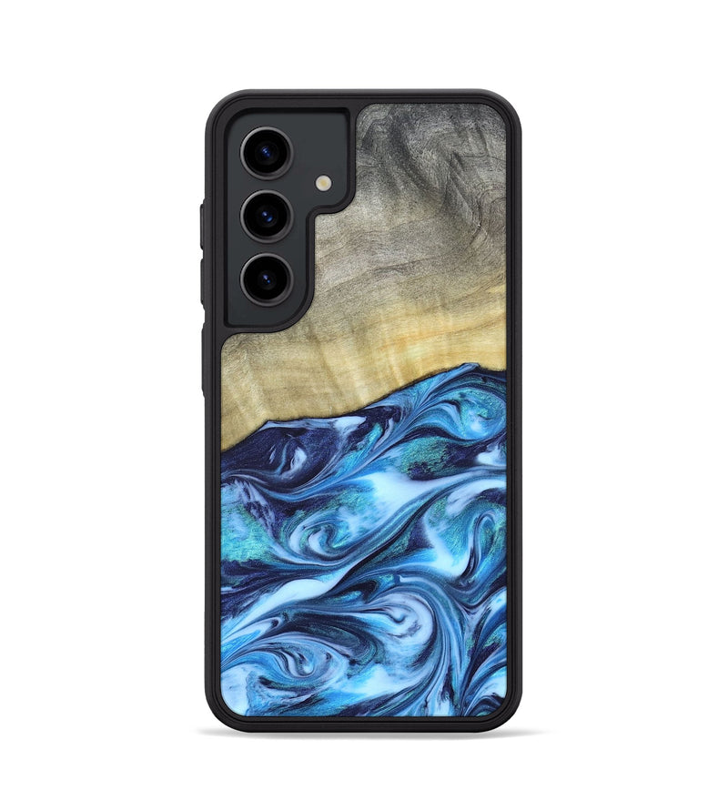 Galaxy S24 Wood Phone Case - Melodie (Blue, 820984)
