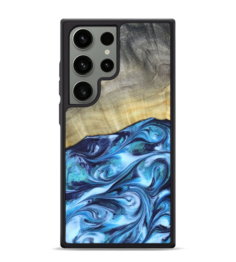 Galaxy S24 Ultra Wood Phone Case - Melodie (Blue, 820984)