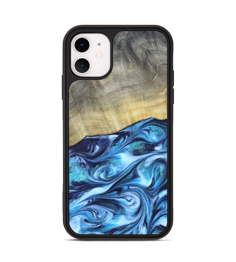 iPhone 11 Wood Phone Case - Melodie (Blue, 820984)