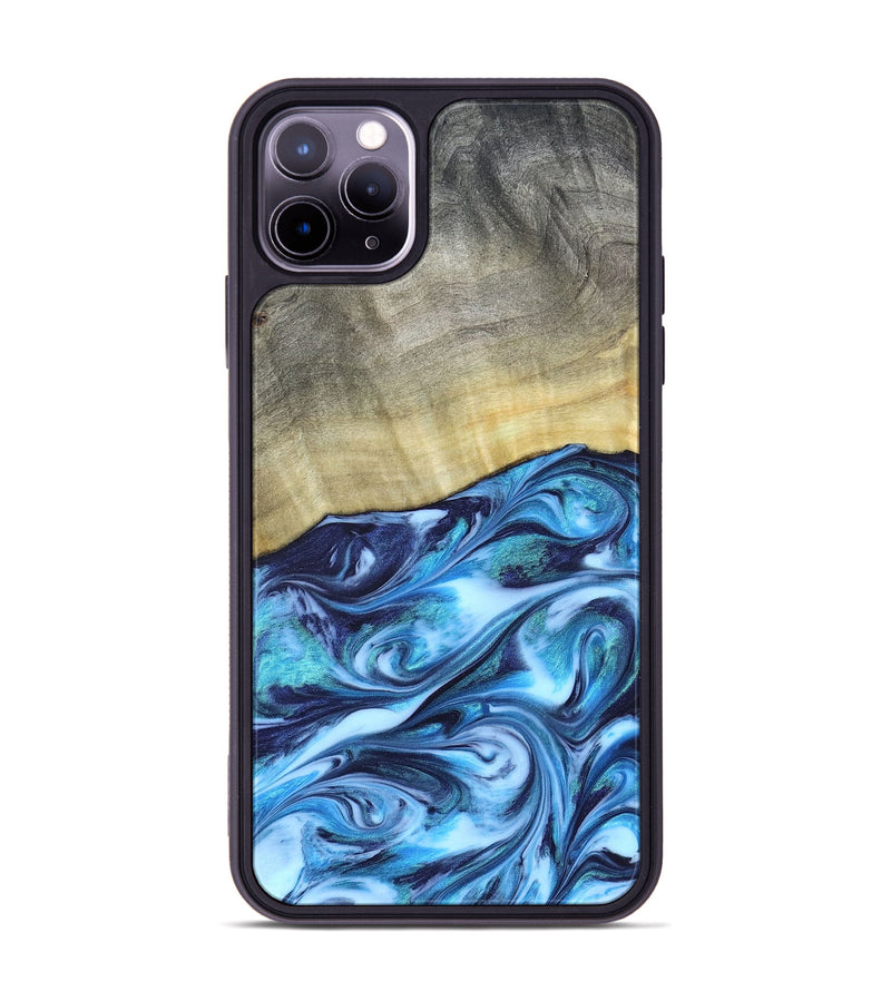 iPhone 11 Pro Max Wood Phone Case - Melodie (Blue, 820984)