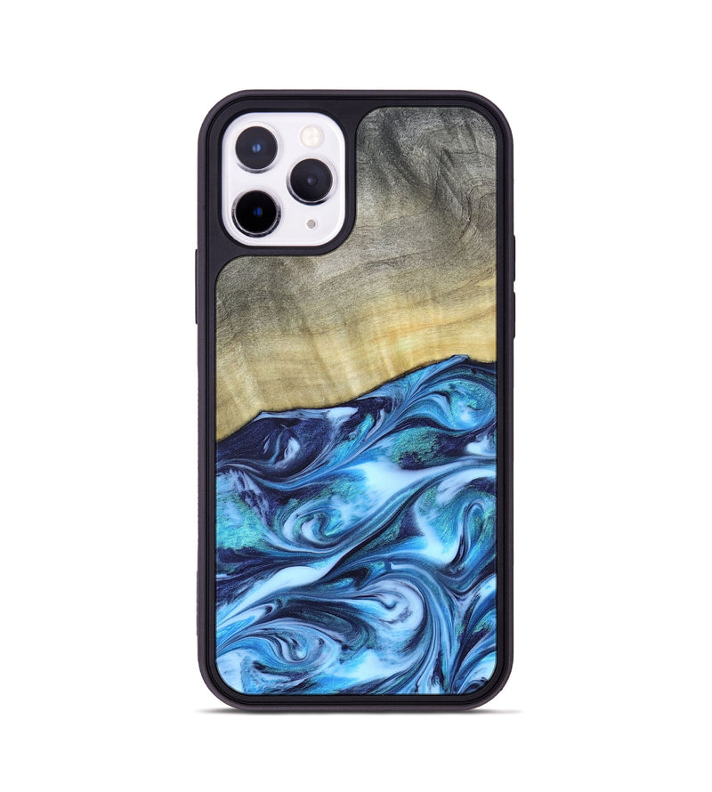 iPhone 11 Pro Wood Phone Case - Melodie (Blue, 820984)