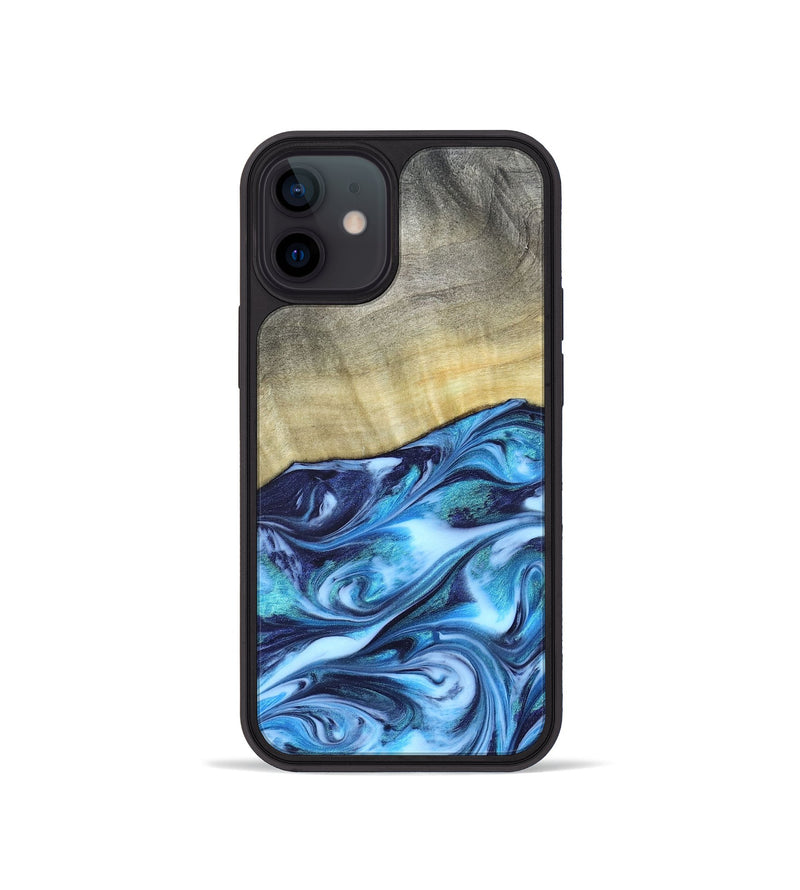 iPhone 12 mini Wood Phone Case - Melodie (Blue, 820984)