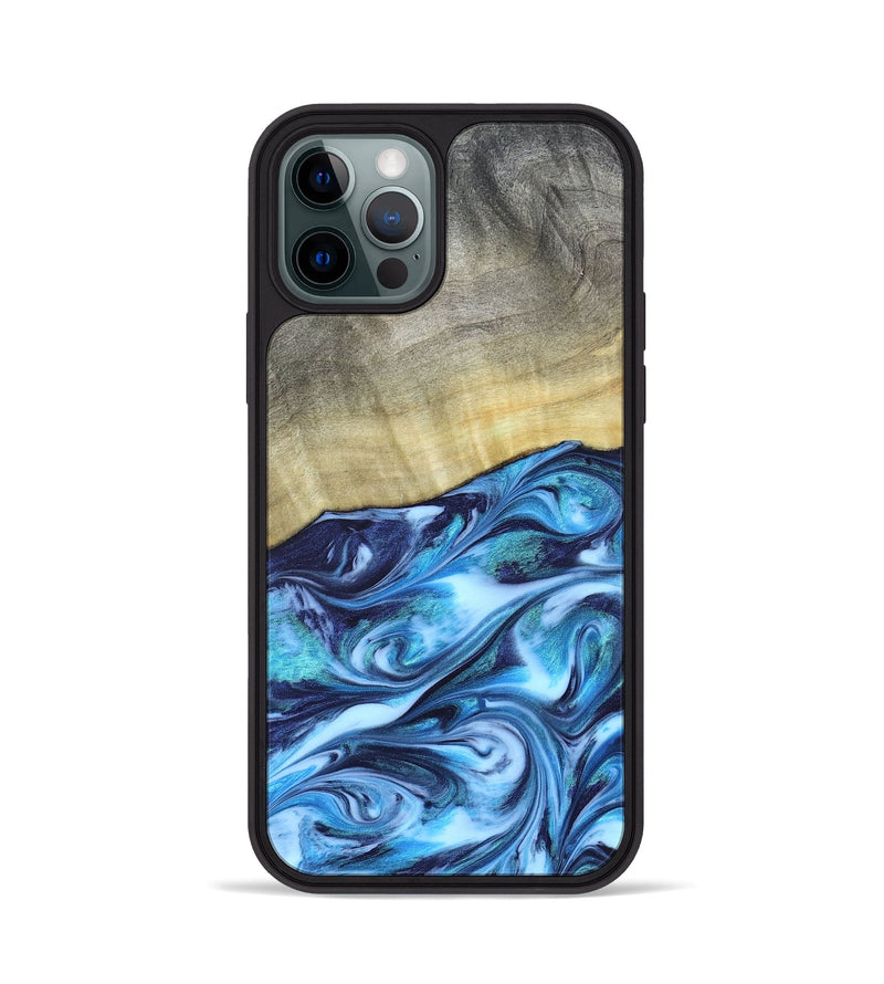 iPhone 12 Pro Wood Phone Case - Melodie (Blue, 820984)