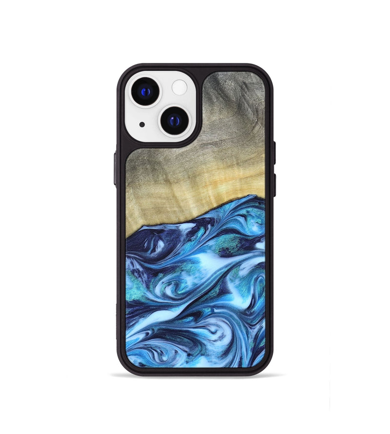 iPhone 13 mini Wood Phone Case - Melodie (Blue, 820984)