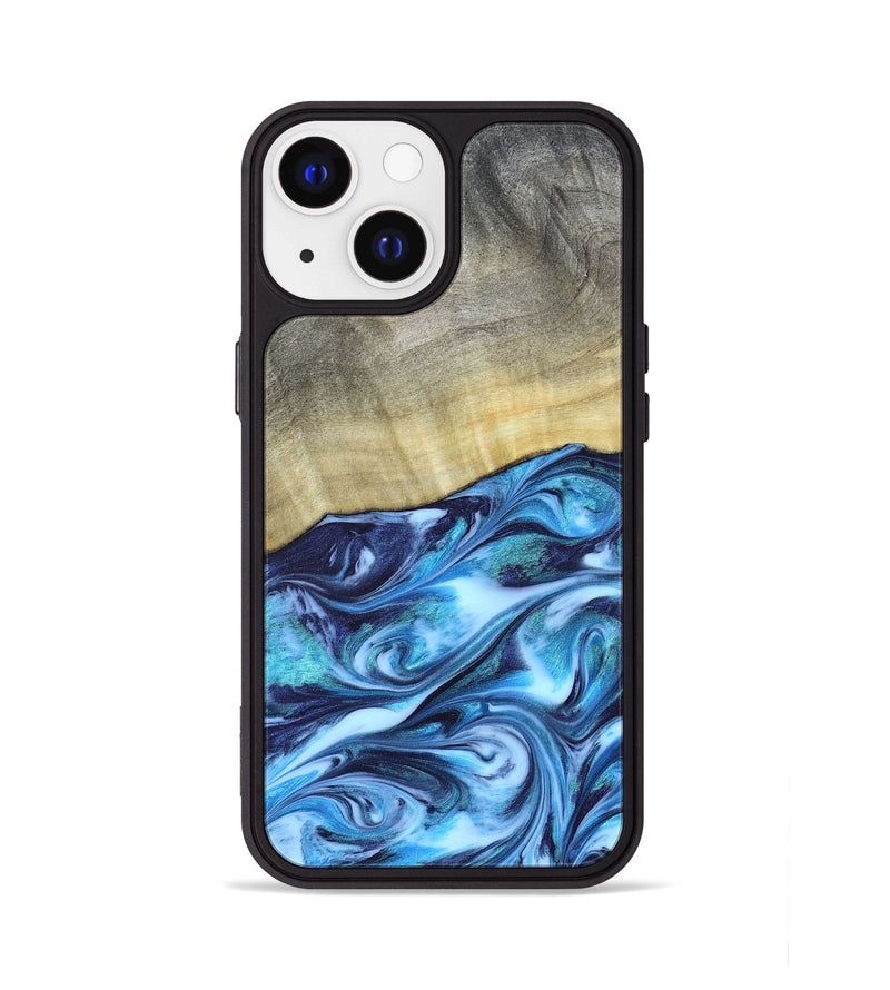 iPhone 13 Wood Phone Case - Melodie (Blue, 820984)
