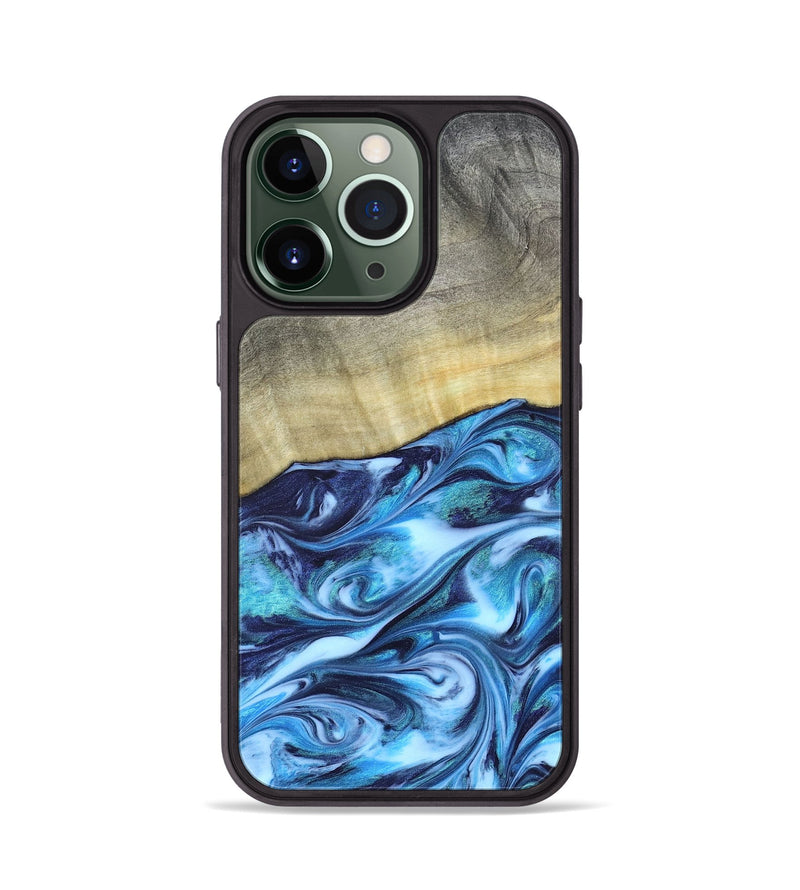 iPhone 13 Pro Wood Phone Case - Melodie (Blue, 820984)