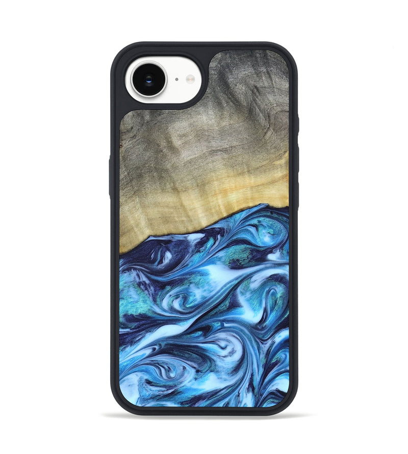 iPhone 16e Wood Phone Case - Melodie (Blue, 820984)