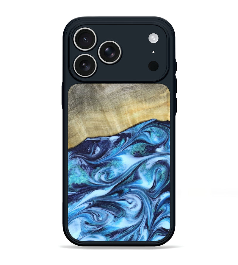 iPhone 17 Pro Max Wood Phone Case - Melodie (Blue, 820984)